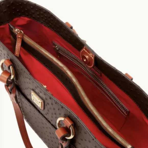 DOONEY & BOURKE Embossed Ostrich Print Tammy Tote